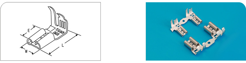 黃銅鍍錫旗型系列連續(xù)端子產(chǎn)品圖